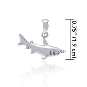Explore the sea and start the journey ~ Sterling Silver Jewelry Hammerhead Shark Pendant TP2672 Pendant
