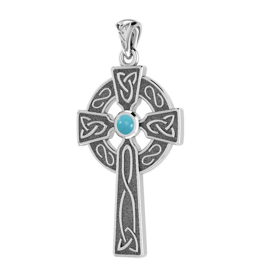 Believe in thy Holy Cross ~ Sterling Silver Jewelry Pendant with a shimmering Gemstone TP3252 Pendant