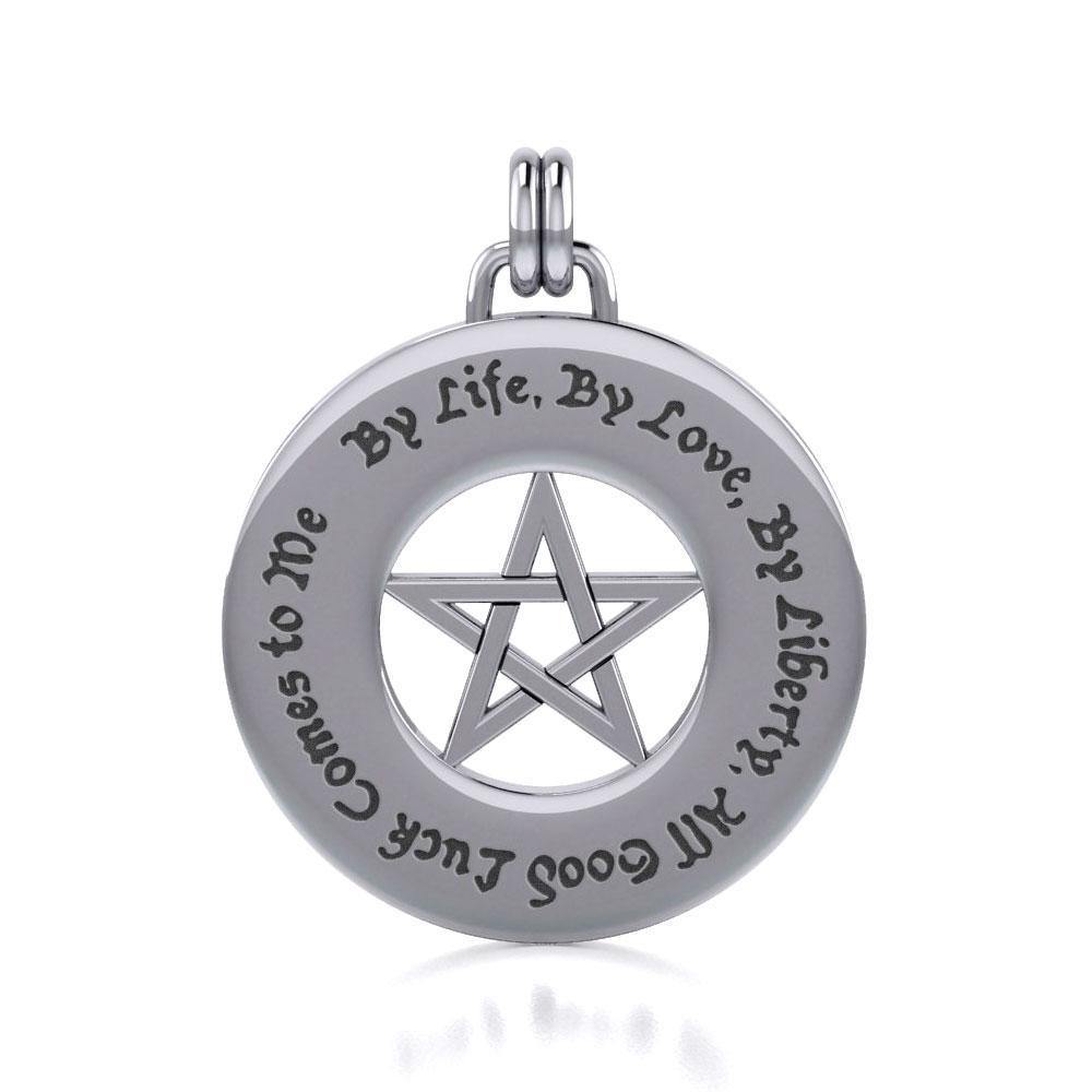 Silver Pentagram Pentacle Pendant TP3305 Pendant