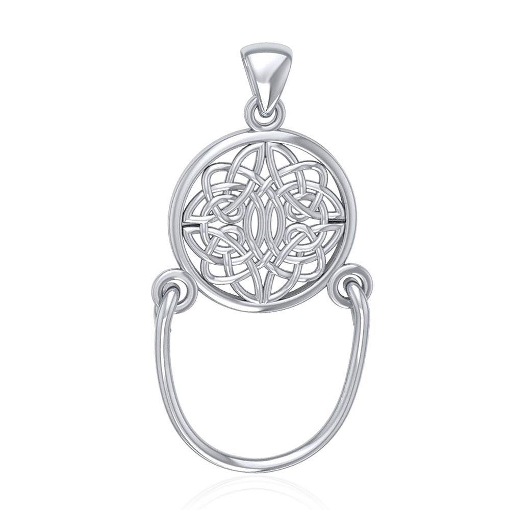 The best and endless ~ Celtic Knotwork Sterling Silver Pendant Jewelry with Charm Holder TP938 Pendant