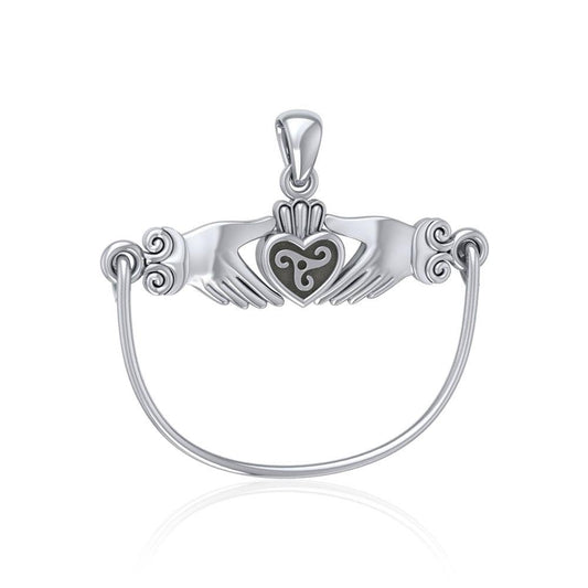 You hold my heart ~ Celtic Triquetra Claddagh Charm Holder Pendant TP942 Pendant