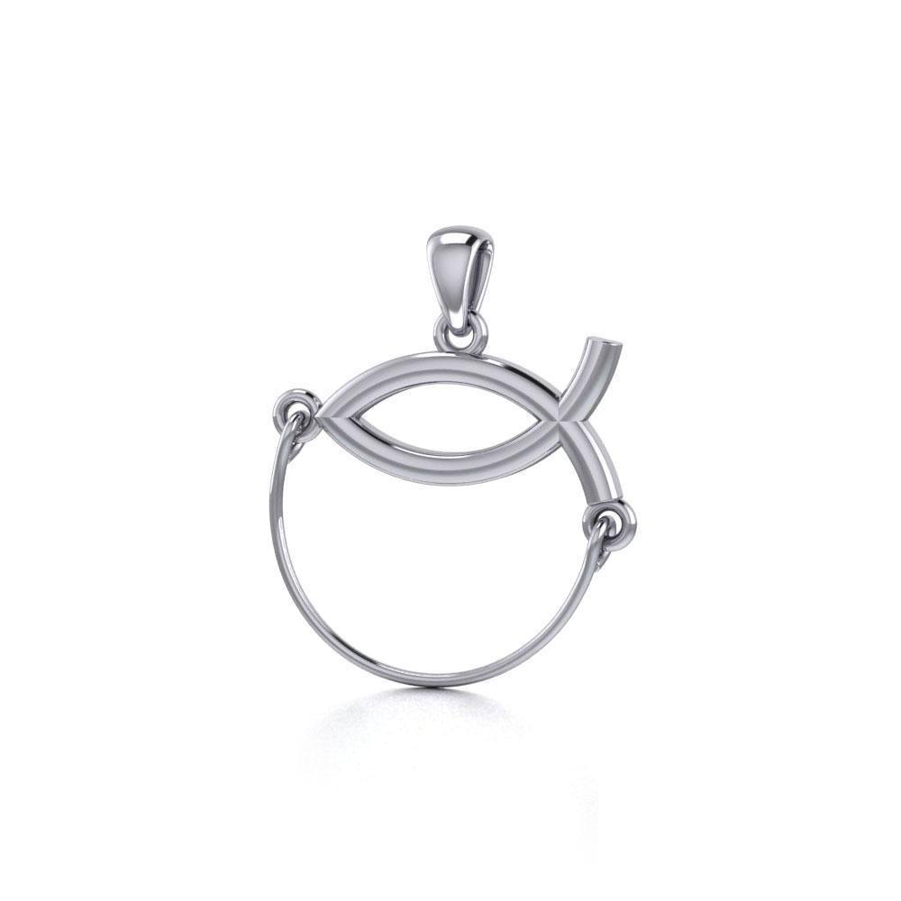 Christian Fish Silver Charm Holder Pendant TP944 Pendant