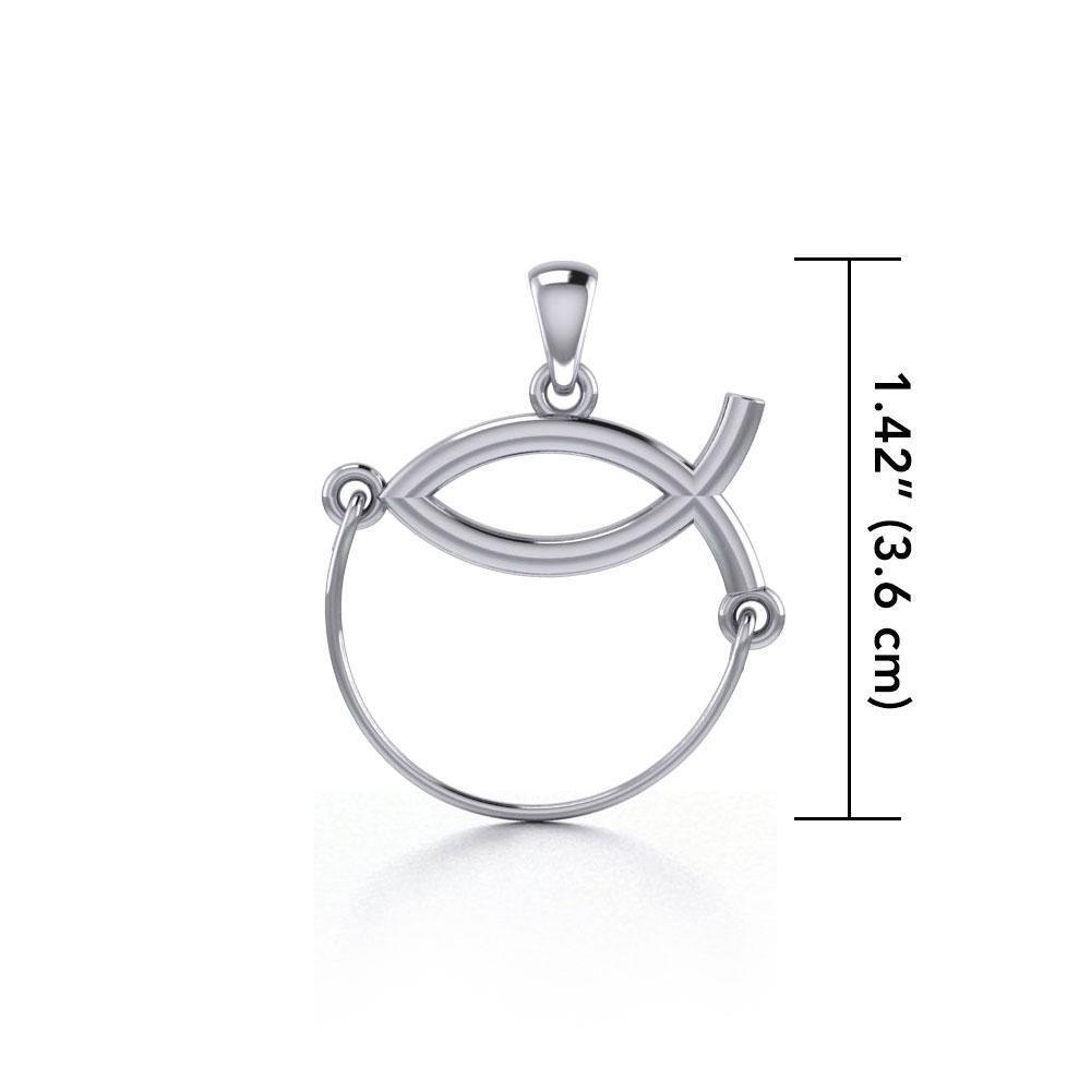 Christian Fish Silver Charm Holder Pendant TP944 Pendant