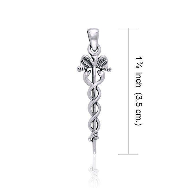 Caduceus Sterling Silver Pendant TPD2852 Pendant