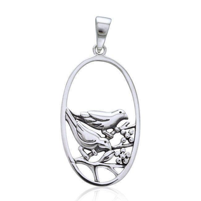 Birds Small Silver Pendant TPD3569 Pendant