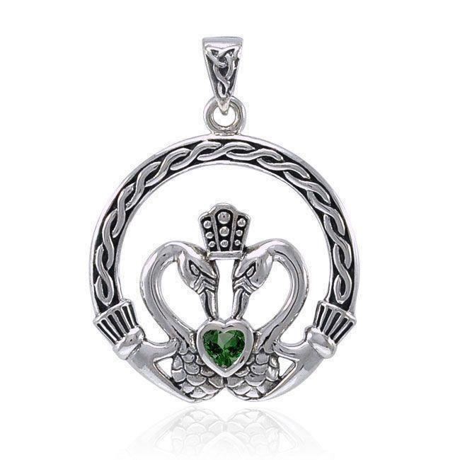 Celtic Swan Claddagh Pendant TPD3608 Pendant