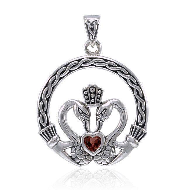 Celtic Swan Claddagh Pendant TPD3608 Pendant