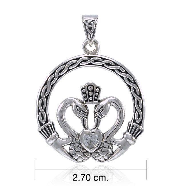 Celtic Swan Claddagh Pendant TPD3608 Pendant