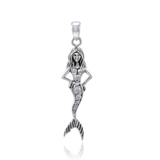 Mermaid Sterling Silver Pendant TPD3624