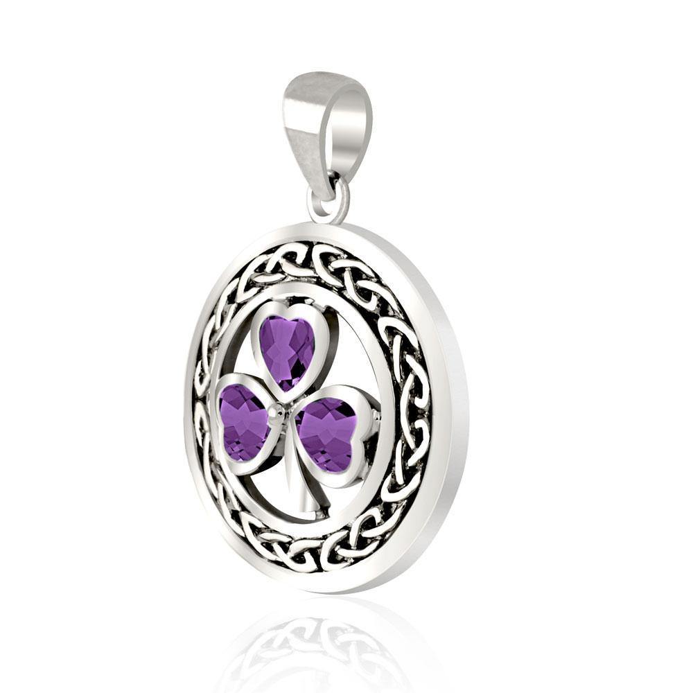 Sweet luck and happiness ~ Sterling Silver Jewelry Shamrock Pendant TPD3689 Pendant