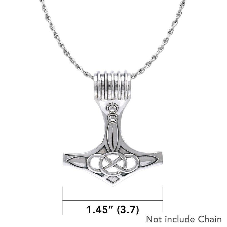 Focus on your strong intention ~ Sterling Silver Jewelry Thor Hammer Pendant TPD3721 Pendant
