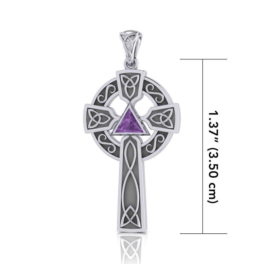 Celtic Knot AA Recovery Cross Silver Pendant TPD385 Pendant