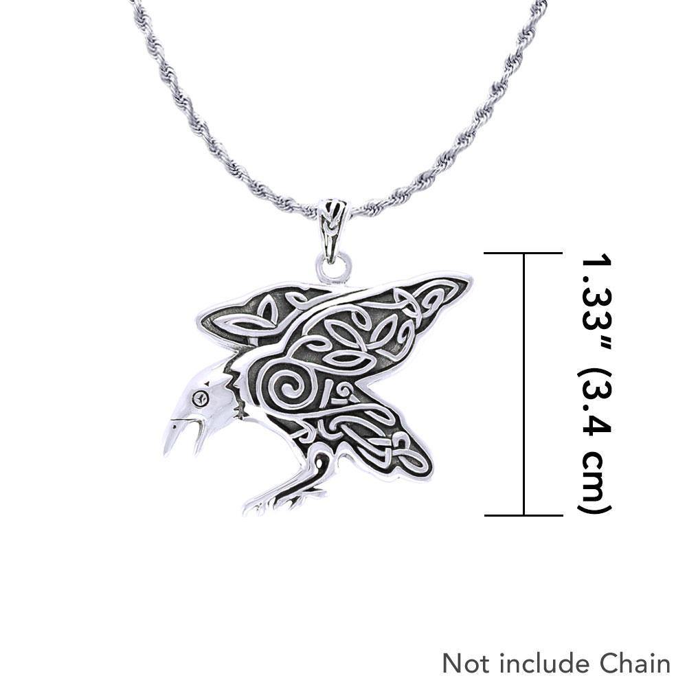 Brigid Ashwood Mythical Raven ~ Sterling Silver Jewelry Pendant TPD3998 Pendant