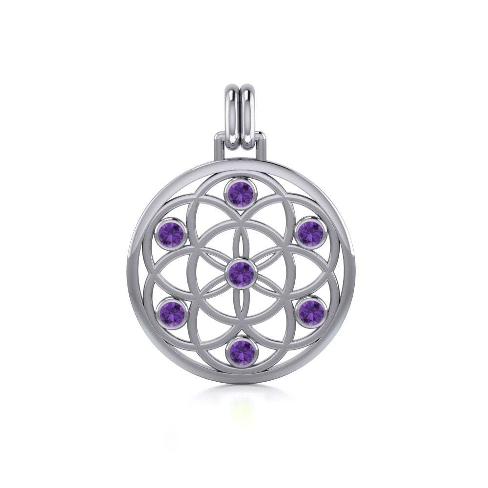 Flower of Life with powerful life force Chakra stone TPD452 Pendant