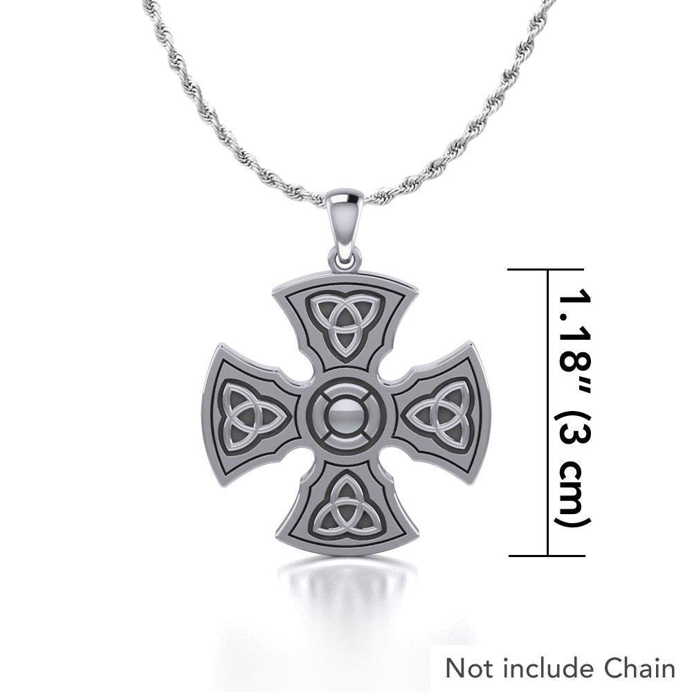 Brigid Ashwood Templar Cross Celtic Cross Silver Pendant TPD458 Pendant