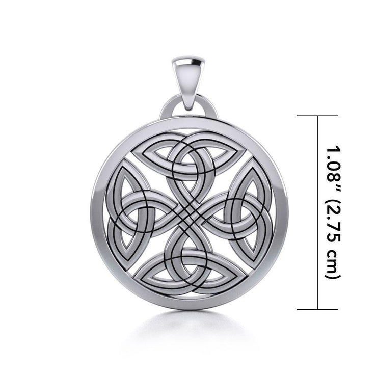 Celtic Trinity Quaternary Knot Silver Pendant TPD4631 Pendant