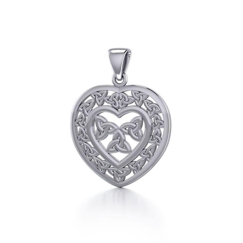 Celtic Heart Triquetra Knot Pendant TPD4693 Pendant