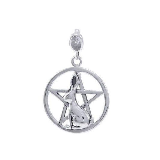 Rabbit Ostara Sterling Silver Pentacle TPD4738 Pendant
