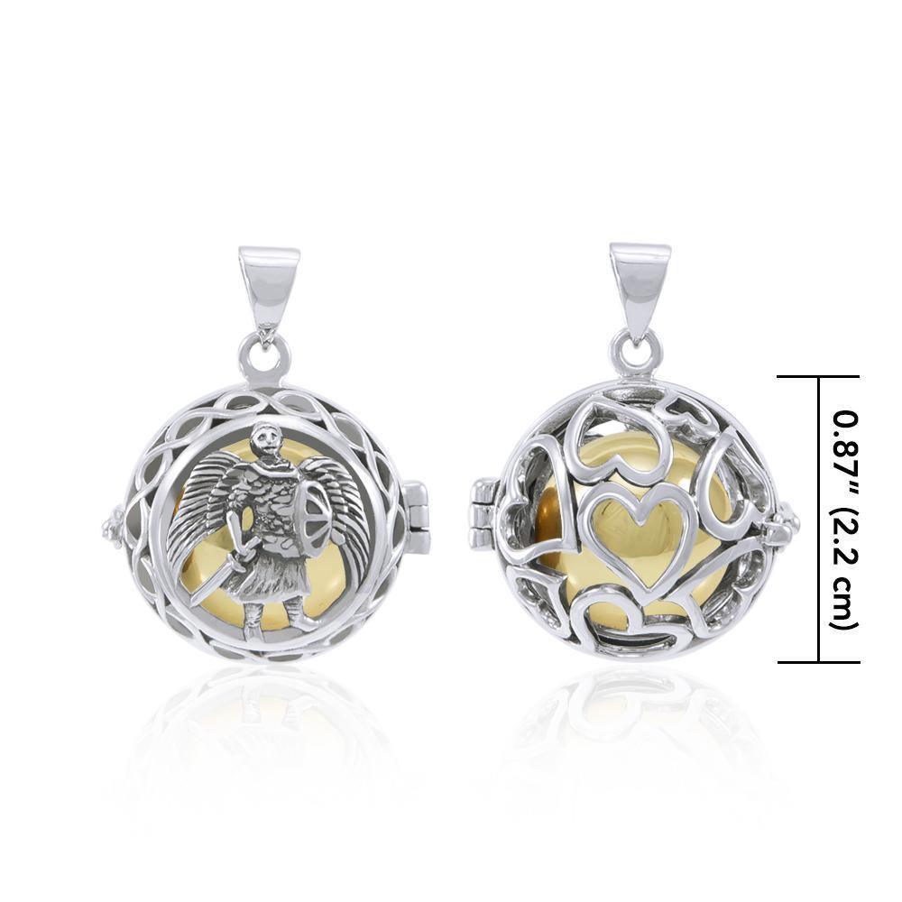 Archangel Michael Silver Harmony Globe Pendant TPD4803 Pendant