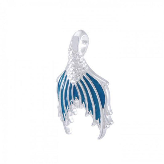 Mermaid Tail with Enamel Sterling Silver Earring TPD4900