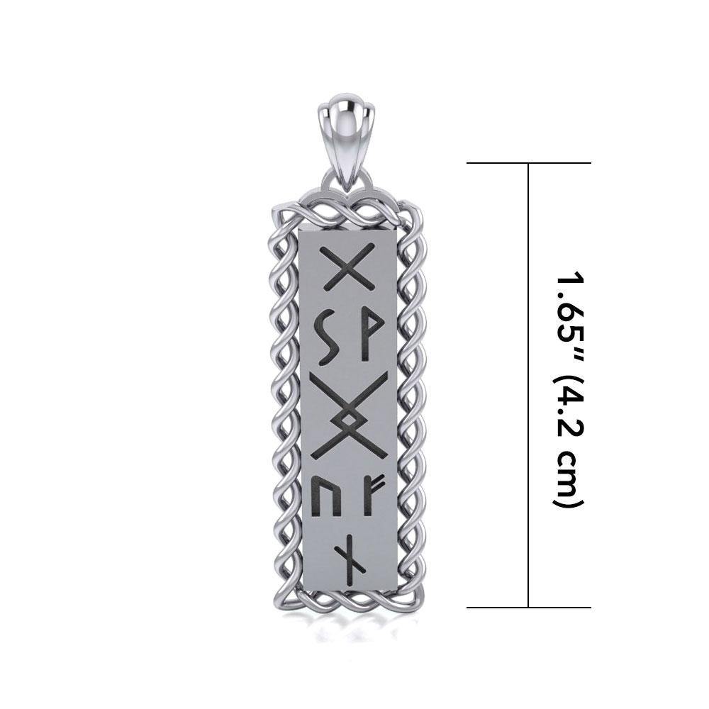 Runes of Woden Sterling Silver Pendant TPD5027 Pendant