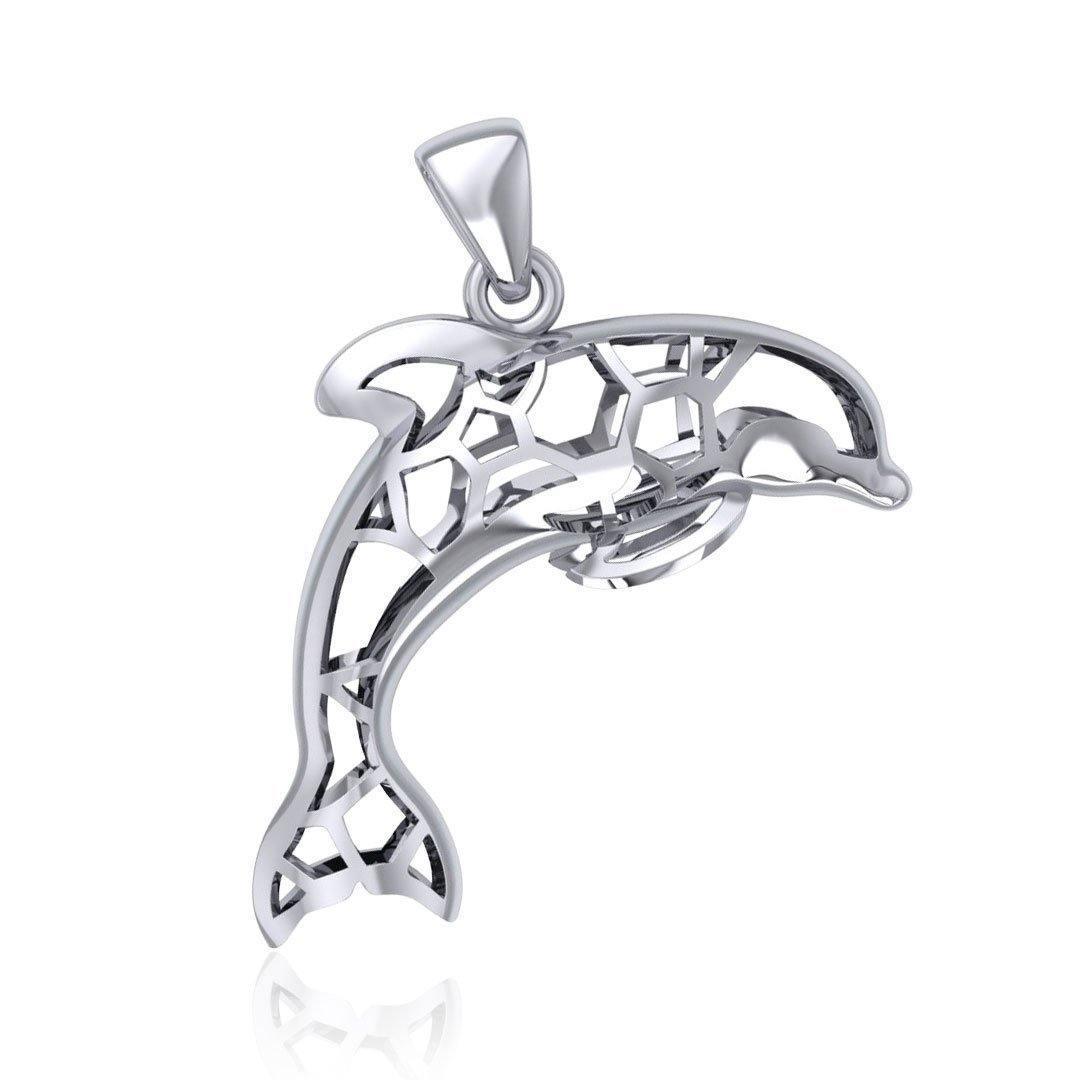 Window to Universe Dolphin Silver Pendant TPD5046 Pendant