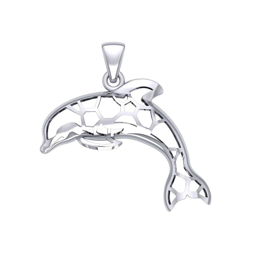 Window to Universe Dolphin Silver Pendant TPD5046 Pendant