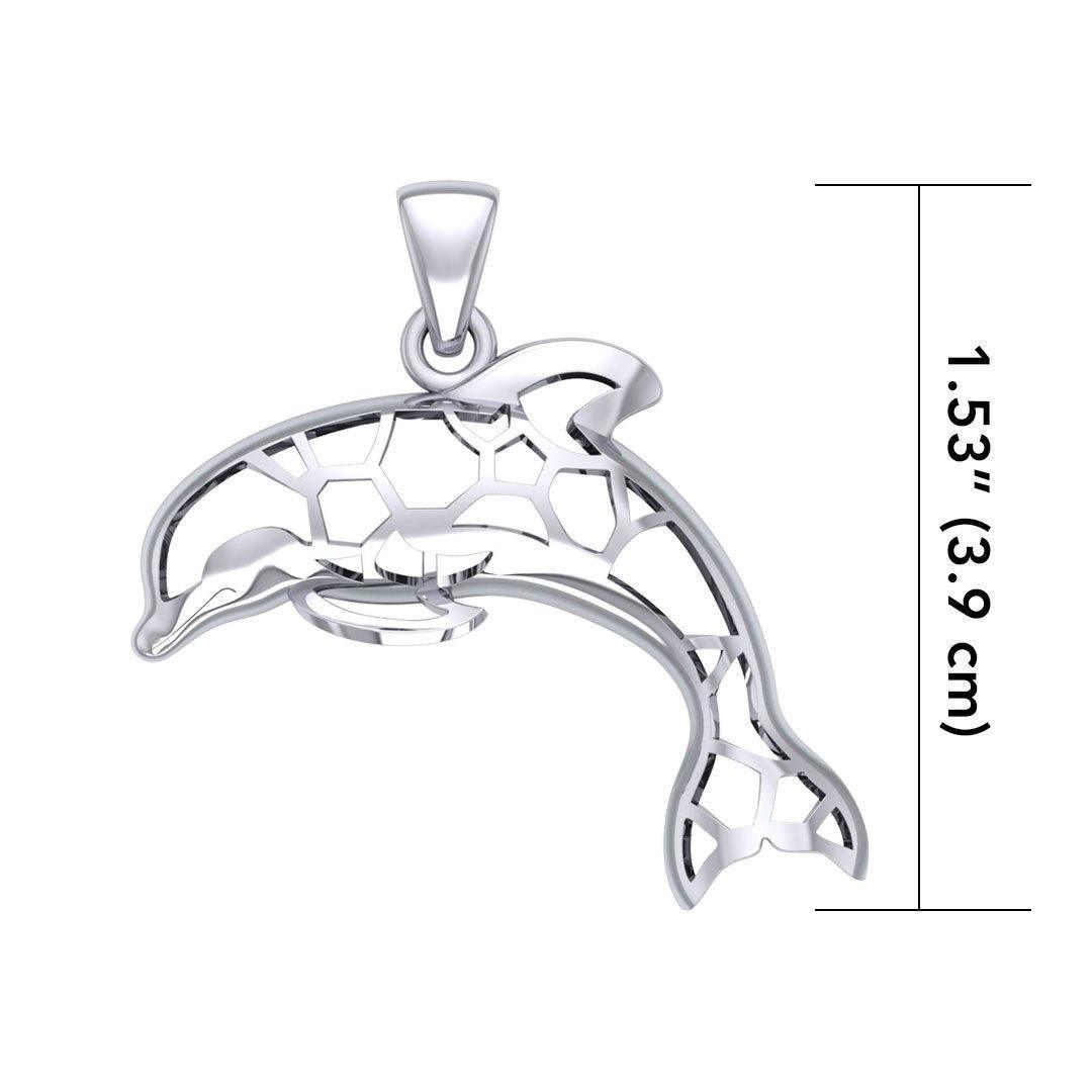 Window to Universe Dolphin Silver Pendant TPD5046 Pendant