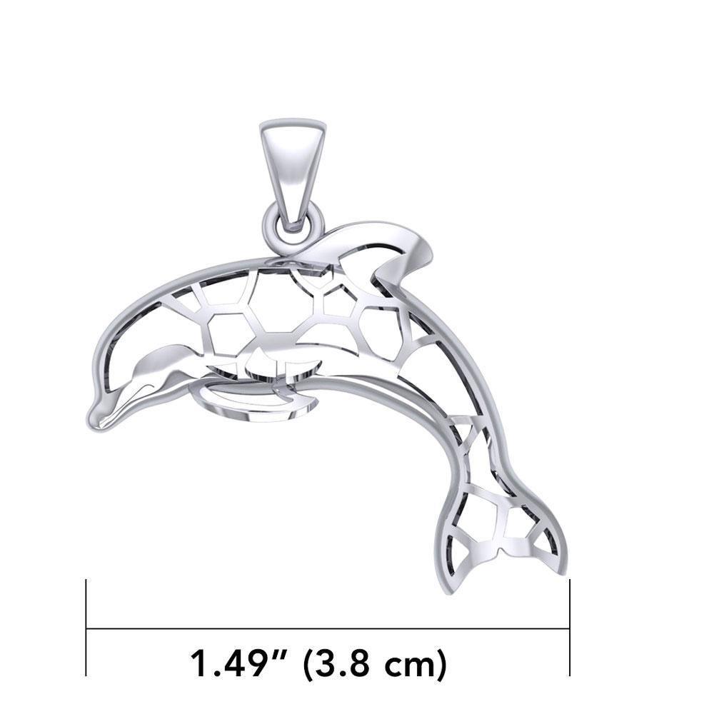 Window to Universe Dolphin Silver Pendant TPD5046 Pendant