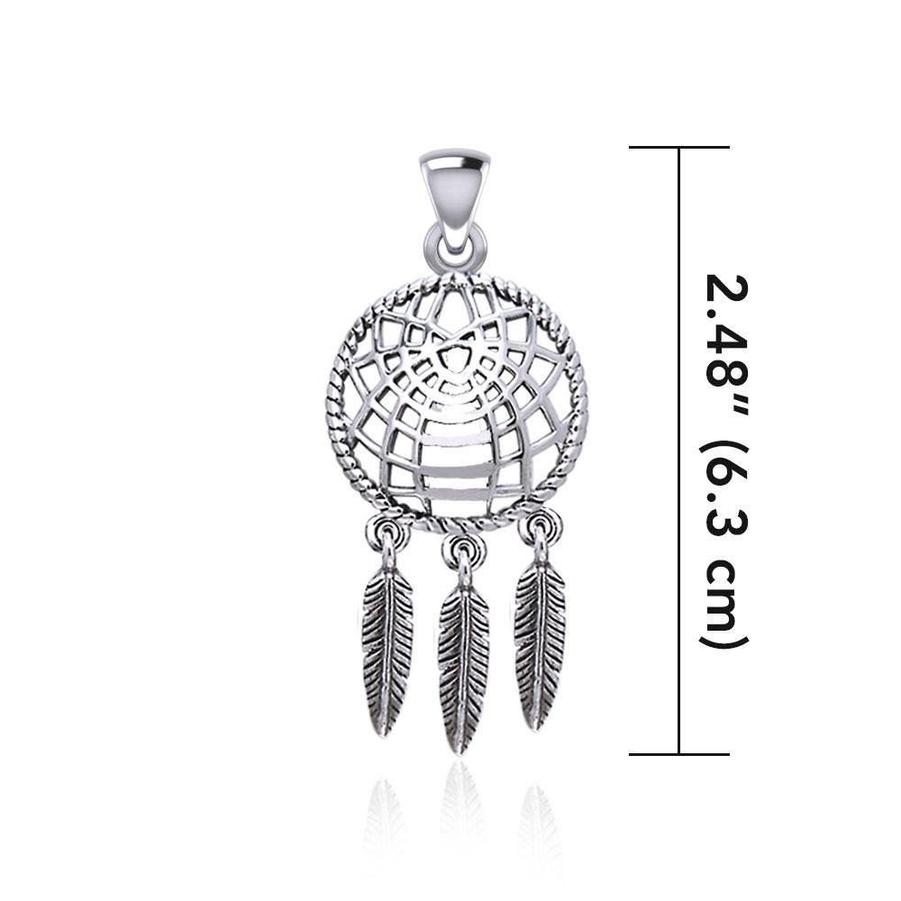 Follow you through your dreams ~ Sterling Silver Jewelry Dreamcatcher Pendant TPD5061 Pendant