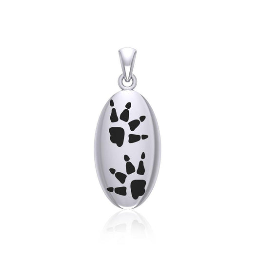 Wolf Tracks Sterling Silver Pendant TPD5062 Pendant