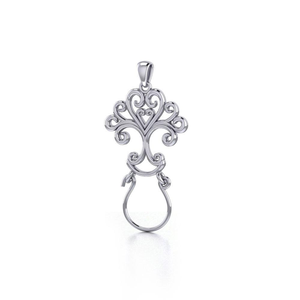 Celebrate Life with the Tree of Life Silver Charm Holder Pendant TPD5084 Pendant