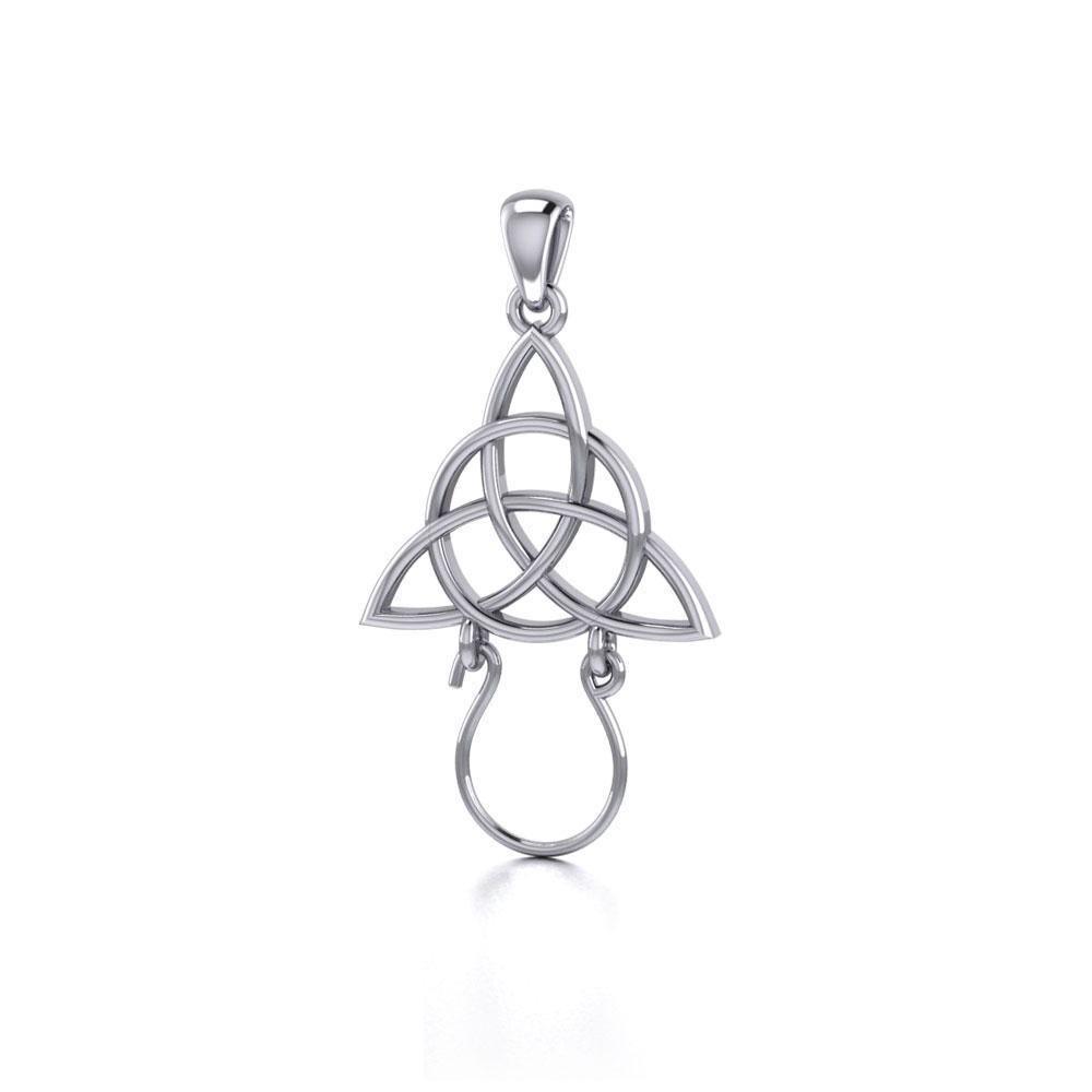 Triquetra Silver Charm Holder Pendant TPD5087 Pendant