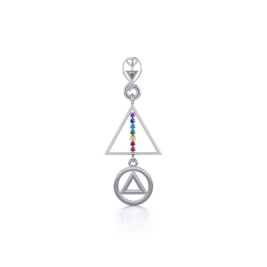 Recovery Chakra Silver Pendant with Gemstone TPD5093 Pendant