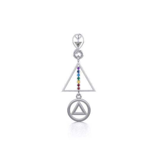 Recovery Chakra Silver Pendant with Gemstone TPD5093 Pendant