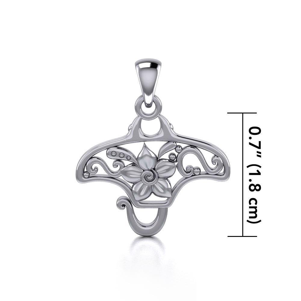A worthwhile quest ~ Sterling Silver Manta Ray Filigree Pendant Jewelry TPD5137 Pendant