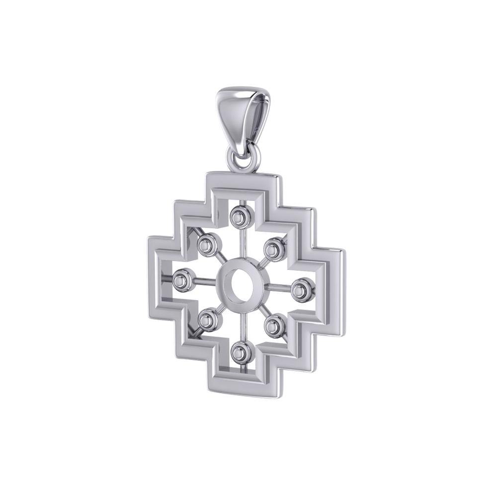 A symbol of the old cultures ~ Sterling Silver Inka Cross Pendant TPD5148 Pendant