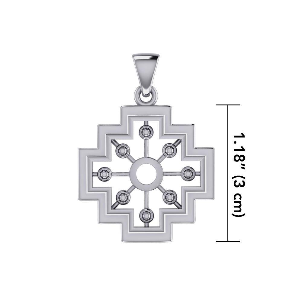 A symbol of the old cultures ~ Sterling Silver Inka Cross Pendant TPD5148 Pendant