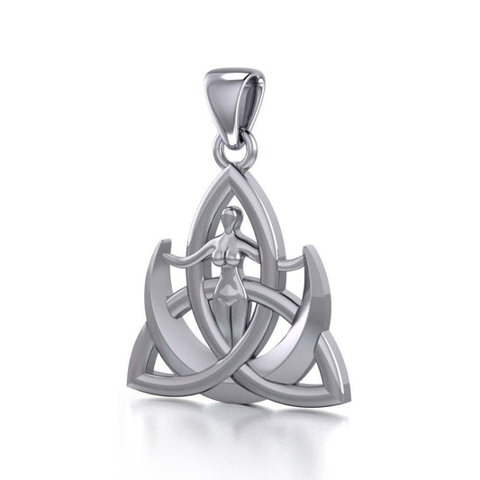 The majestic power of three ~ Silver Trinity Goddess Pendant TPD5150 Pendant