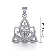 The majestic power of three ~ Silver Trinity Goddess Pendant TPD5150 Pendant