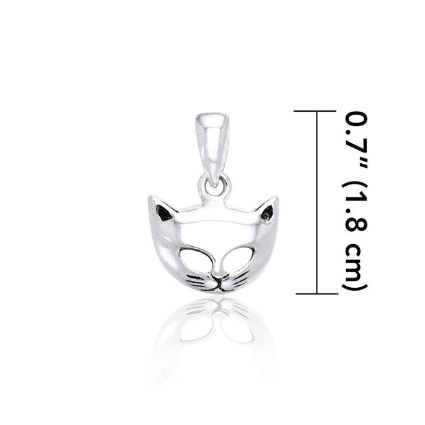 Playful and affectionate ~ Sterling Silver Cat Mask Ring TPD734 Ring