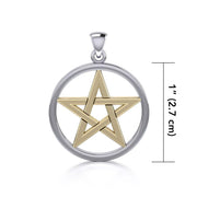 Pentacle Silver and Gold Pendant TPV089 Pendant
