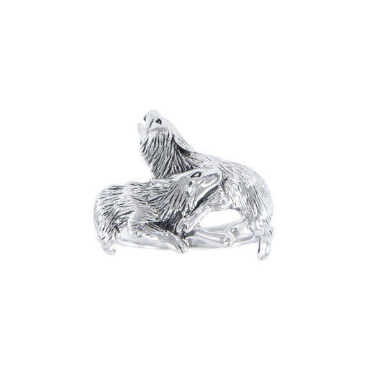 Wolf Pair Ring TR1397
