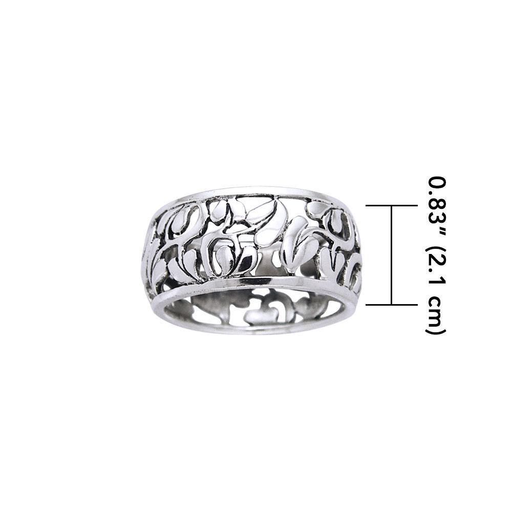 Filigree Flower Silver Ring TR1549 Ring