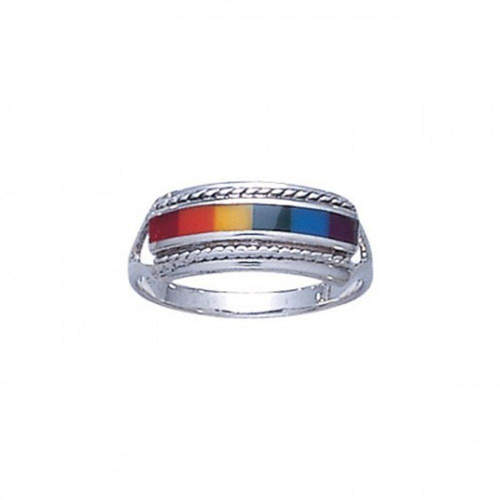 Sterling Silver Rainbow Ring TR164 Ring