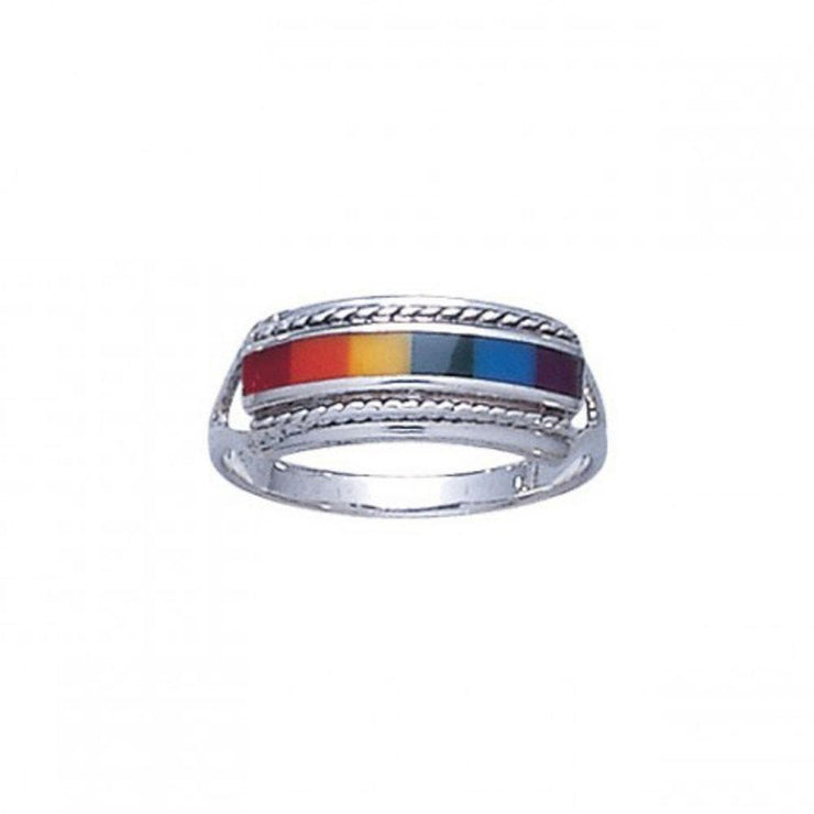 Sterling Silver Rainbow Ring TR164 Ring