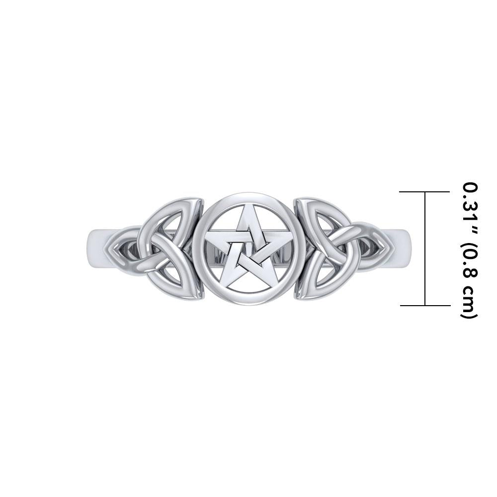 Silver Pentagram Pentacle Ring TR1738 Ring