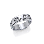 Celtic Knotwork Silver Claddagh Ring TR2923