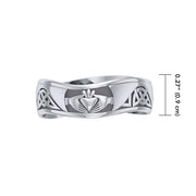 The love that never fades ~ Celtic Knotwork Claddagh Sterling Silver Ring TR2923 Ring