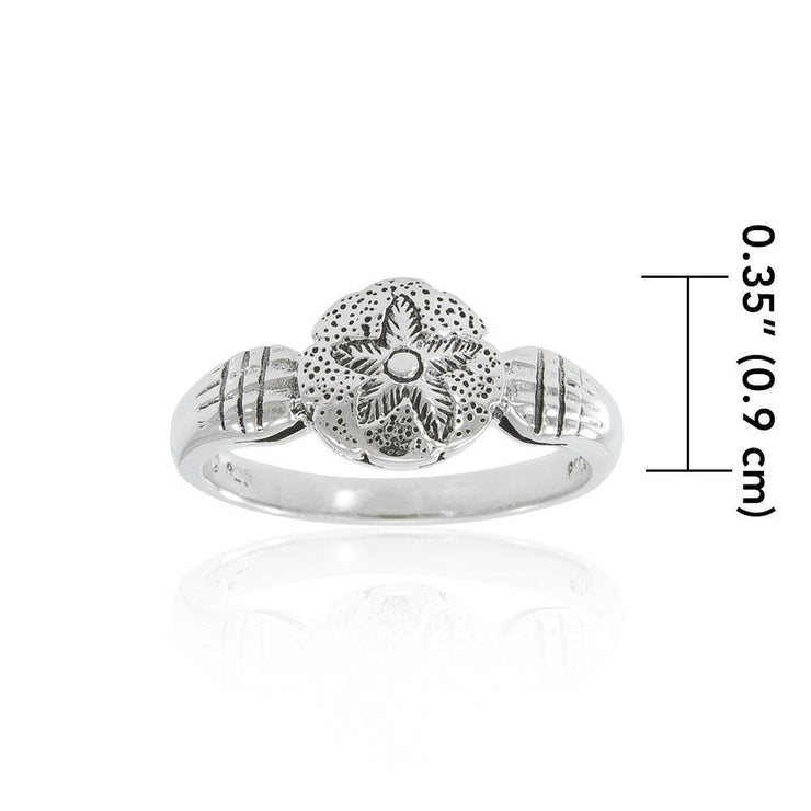 Lets create memories in the sea ~ Sand Dollar Sterling Silver Ring TR3027 Ring